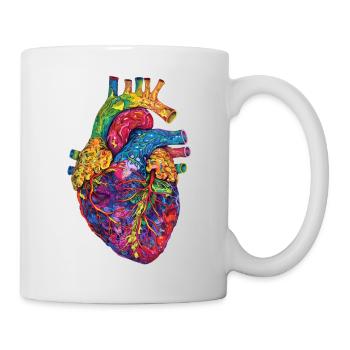 Anatomical Heart Art Colorful - Mug - white - Right
