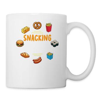 Le snacking dans le monde entier - Mug blanc - blanc - Droite