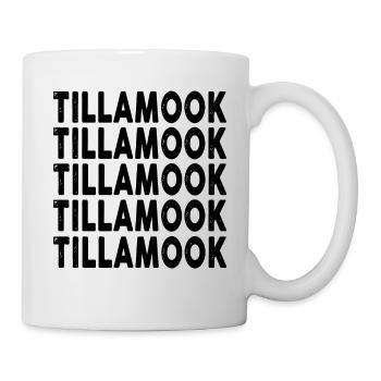 Tillamook County Oregon Rainbow Text Design - Mug - white - Right