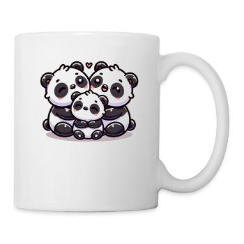 Famille Panda Mère et Père Avec Un Enfant - Mug blanc - blanc - Droite
