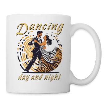 Dancing day and night - Mug - white - Right