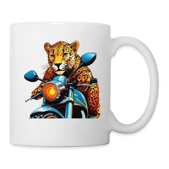 LEOPARD MOTORRAD - Tasse - Weiß - Rechts