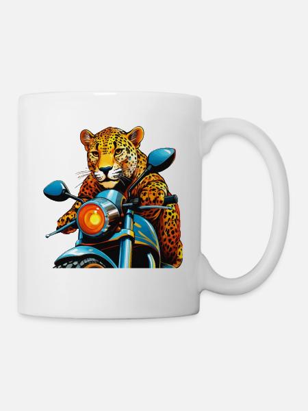 LEOPARD MOTORRAD - Tasse - Weiß