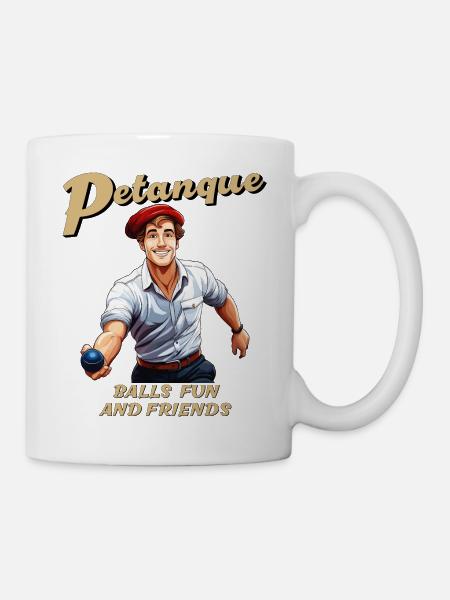 BOULES DE PÉTANQUE FUN ET FRIENDS - Mug blanc - blanc