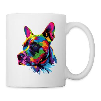 Pitbull Bulldog Bright Colors Pitbull Terrier - Mug - white - Right