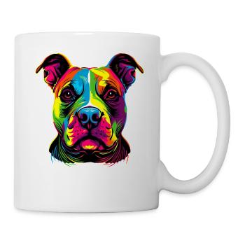 Pitbull Bulldog Bright Colors Pitbull Terrier - Mug - white - Right