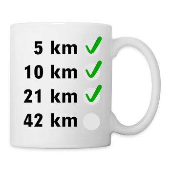 Marathon Checkliste - Tasse - Weiß - Rechts