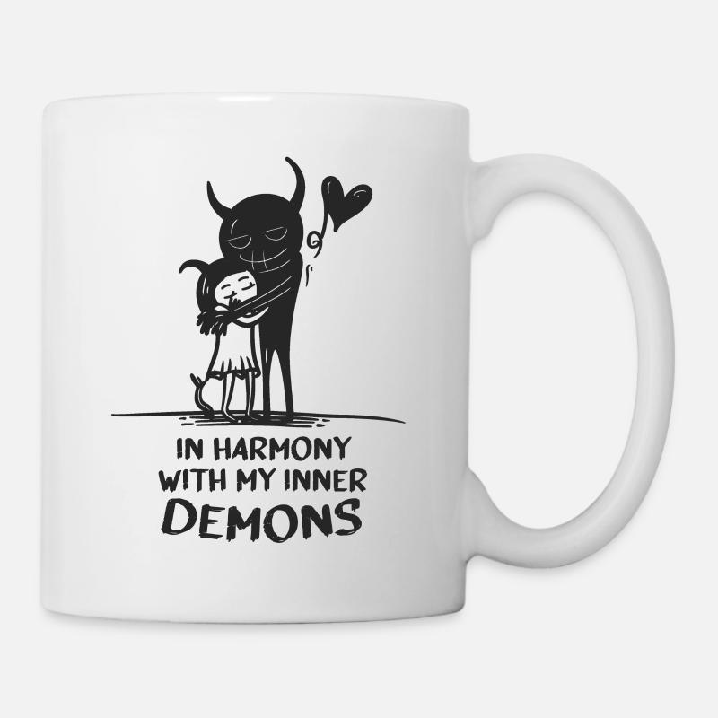 In harmony with my inner Demons - Tasse - Weiß