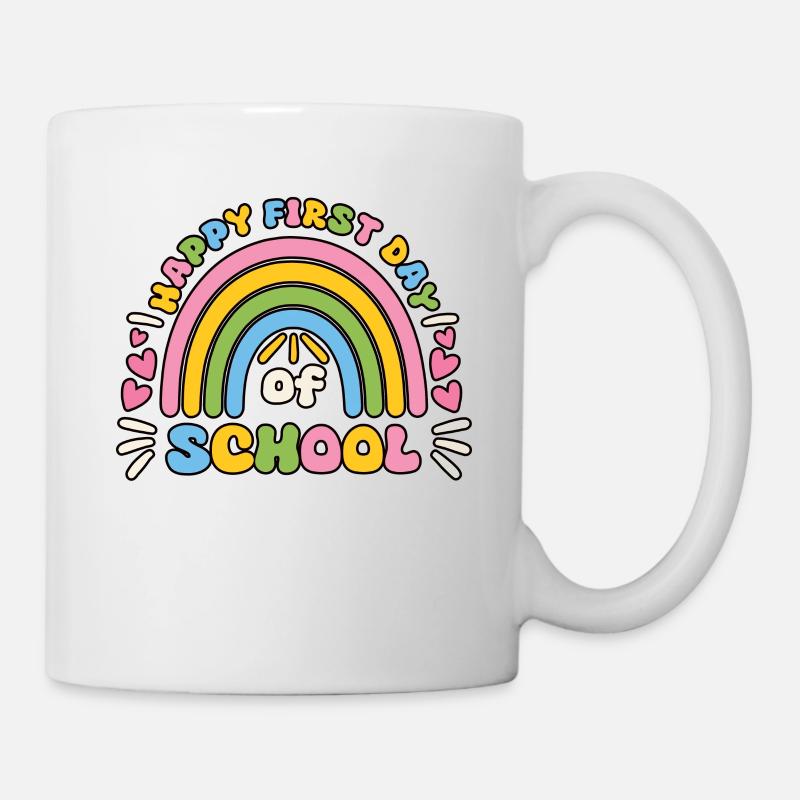 First Day of School Joy Rainbow Design - Mug - white