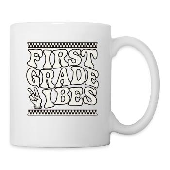 First Grade Vibes Checkerboard Design - Mug - white - Right