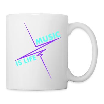 Music is Life Puls Heartbeat Music Fréquence Paroles - Mug blanc - blanc - Droite