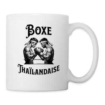 BOXE Thaïlandaise, cadeau pour boxeur et boxeuse - Mug blanc - blanc - Droite