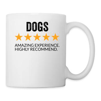 5 Sterne Bewertung Hunde Lustig - Tasse - Weiß - Rechts