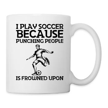 Fußballmannschaft Fußballdesign Fußballspieler - Tasse - Weiß - Rechts