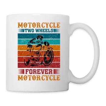 Moto deux roues Je n’ai pas besoin de plus de Retro - Mug blanc - blanc - Droite