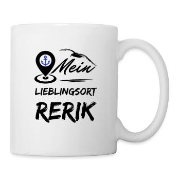 Rerik my favorite place-Baltic Sea resort Rerik-Seagull anchor - Mug - white - Right