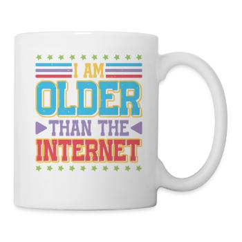 Je suis plus vieux qu’Internet 6 - Mug blanc - blanc - Droite