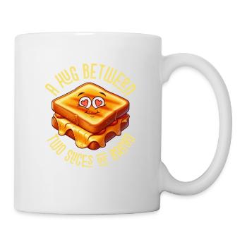 Un câlin entre deux tranches de pain Grilled cheese S - Mug blanc - blanc - Droite
