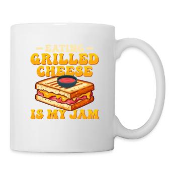 Manger du fromage grillé est mon sandwich à la confiture - Mug blanc - blanc - Droite