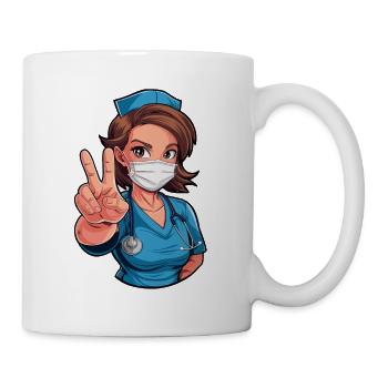 Lustige Krankenschwester mit Humor - Tasse - Weiß - Rechts