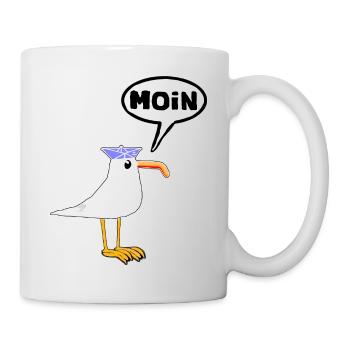 Moin Seagull Rubber Boots Boots Speech Bubble - Mug - white - Right