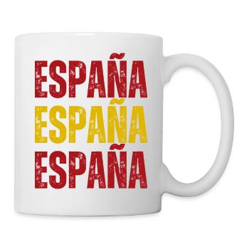 Flagge Spaniens, spanischer Stolz - Tasse - Weiß - Rechts
