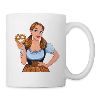 FRAU DIRNDL BREZEL - Tasse - Weiß - Rechts