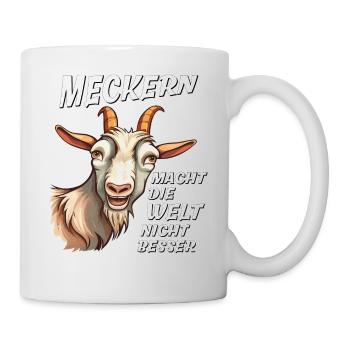 ZIEGE MECKERN MACHT WELT NICHT BESSER - Tasse - Weiß - Rechts