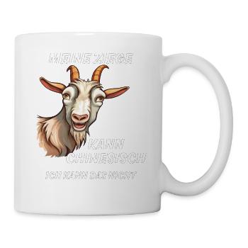 MEINE ZIEGE KANN CHINESISCH - Tasse - Weiß - Rechts