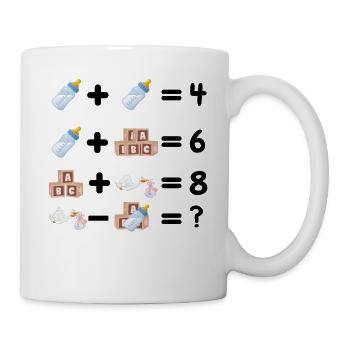 Pouvez-vous résoudre ce problème mathématique ? - Mug blanc - blanc - Droite