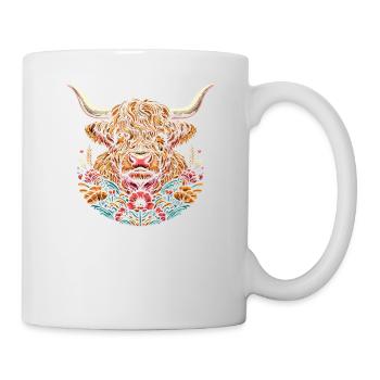 Cottagecore Scottish Highland Cow - Mug - white - Right