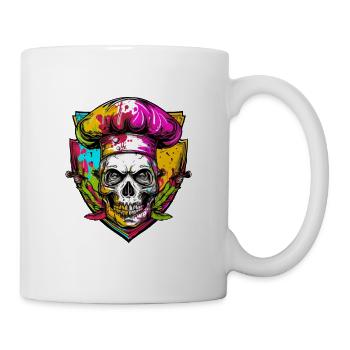 Crâne Squelette Chef - Mug blanc - blanc - Droite