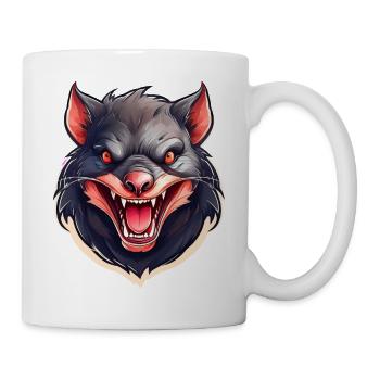 Wild angry animal Tasmanian devil mascot - Mug - white - Right
