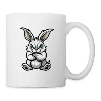 Hase Comic - Tasse - Weiß - Rechts