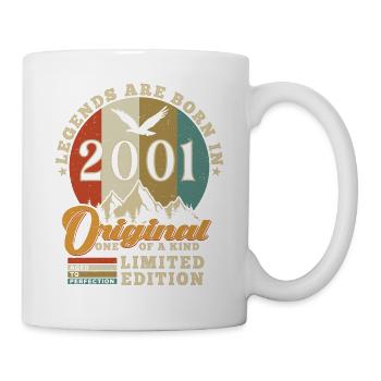 Original 2001 Geburtstagsgeschenk 2001 authentisch - Tasse - Weiß - Rechts