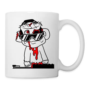 Zombie Horror Halloween DJ Party Music Mixer - Mug - white - Right
