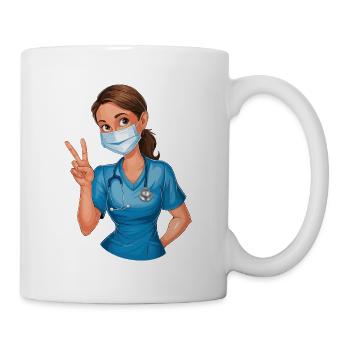 Lustige Krankenschwester mit Humor - Tasse - Weiß - Rechts