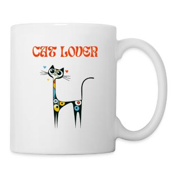 Cat Lover Cat Miró Art Paint Cat Lady Funny - Mug - white - Right