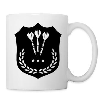dart wappen - Tasse - Weiß - Rechts