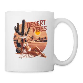 Sonnenuntergang Desert Vibes Urlaub Abenteuer - Tasse - Weiß - Rechts