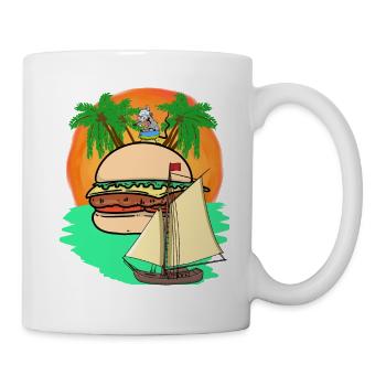 Rat Caribbean South Sea Fast Food Island Sailor Boat - Mug - white - Right
