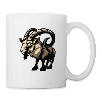 Bergziege Comic - Tasse - Weiß - Rechts