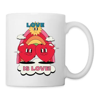 L’AMOUR EST LOVE_red - Mug blanc - blanc - Droite