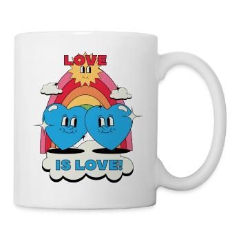 L’amour est love_blue - Mug blanc - blanc - Droite
