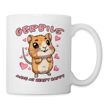 Gerbille disant rat de course drôle gerbille cadeau - Mug blanc - blanc - Droite