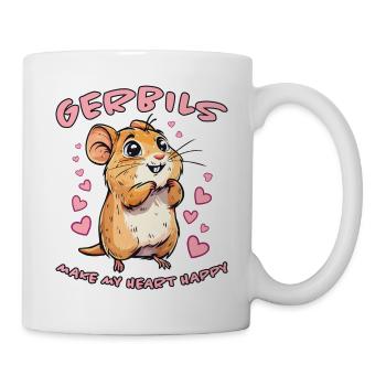 Gerbille disant rat de course drôle gerbille cadeau - Mug blanc - blanc - Droite