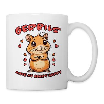 Gerbille disant rat de course drôle gerbille cadeau - Mug blanc - blanc - Droite