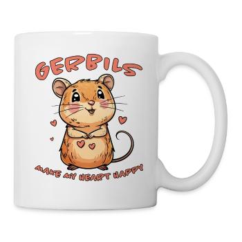 Gerbille disant rat de course drôle gerbille cadeau - Mug blanc - blanc - Droite