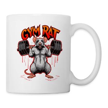 Gym Rat Kraftsport | Bodybuilder | Fitnesstrainer - Tasse - Weiß - Rechts