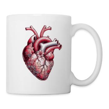 Anatomical Heart Flowers - Mug - white - Right